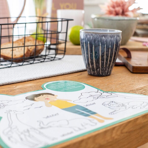 Kinesiologie Tischsets - 25 Stück zum Ausmalen