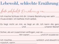 Lebewohl, schlechte Ernährung - Downloadprodukt